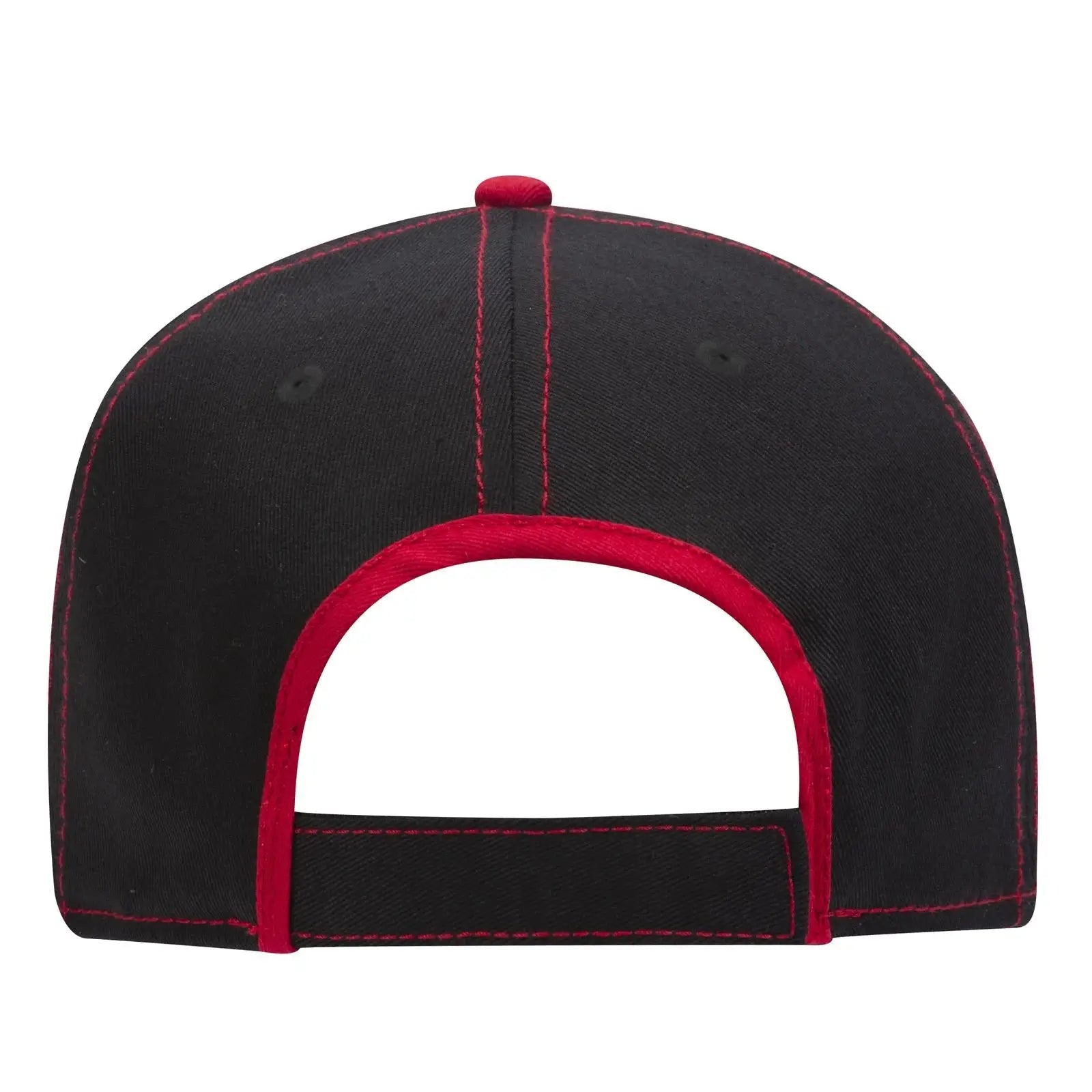 OTTO 147-1071 6 Panel Low Profile Baseball Cap - Blk/Red - Blk/Red / 6 1/2’’ - 7 5/8’’