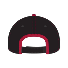 OTTO 147-1071 6 Panel Low Profile Baseball Cap - Blk/Red - Blk/Red / 6 1/2’’ - 7 5/8’’