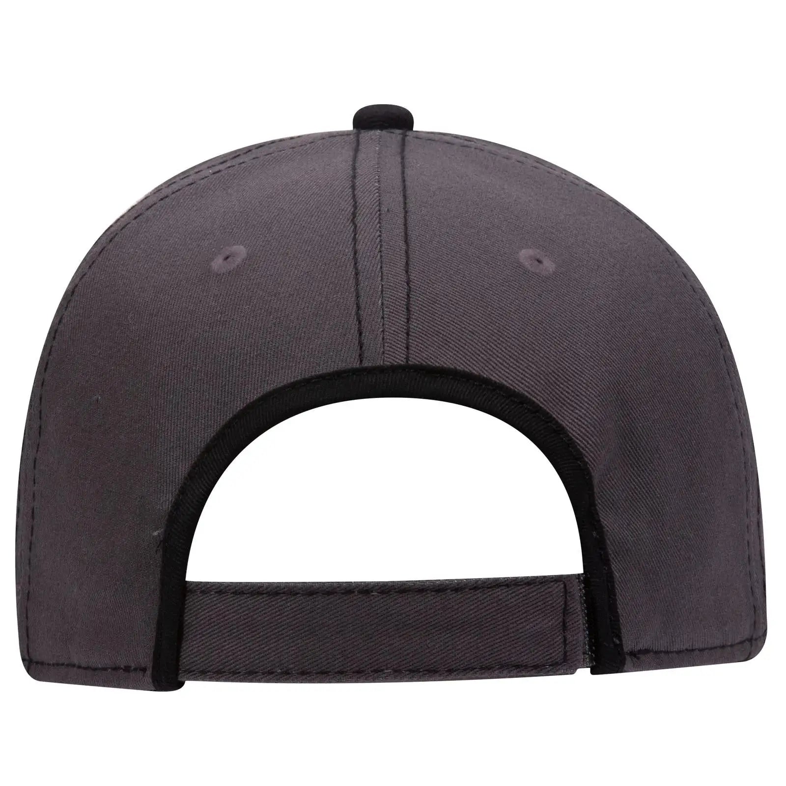 OTTO 147-1071 6 Panel Low Profile Baseball Cap - Ch.Gry/Blk - Ch.Gry/Blk / 6 1/2’’ - 7 5/8’’