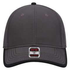 OTTO 147-1071 6 Panel Low Profile Baseball Cap - Ch.Gry/Blk - Ch.Gry/Blk / 6 1/2’’ - 7 5/8’’