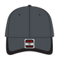 OTTO 147-1071 6 Panel Low Profile Baseball Cap - Ch.Gry/Blk - Ch.Gry/Blk / 6 1/2’’ - 7 5/8’’