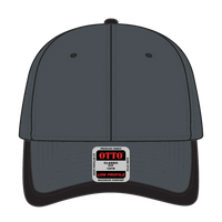 OTTO 147-1071 6 Panel Low Profile Baseball Cap - Ch.Gry/Blk - Ch.Gry/Blk / 6 1/2’’ - 7 5/8’’