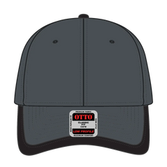 OTTO 147-1071 6 Panel Low Profile Baseball Cap - Ch.Gry/Blk - Ch.Gry/Blk / 6 1/2’’ - 7 5/8’’