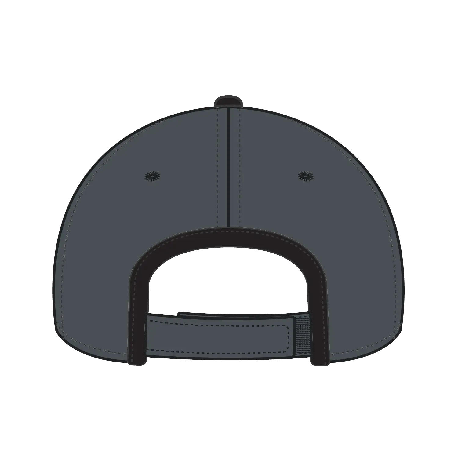 OTTO 147-1071 6 Panel Low Profile Baseball Cap - Ch.Gry/Blk - Ch.Gry/Blk / 6 1/2’’ - 7 5/8’’