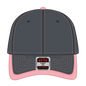 OTTO 147-1071 6 Panel Low Profile Baseball Cap - Ch.Gry/Pnk - Ch.Gry/Pnk / 6 1/2’’ - 7 5/8’’