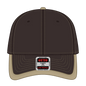 OTTO 147-1071 6 Panel Low Profile Baseball Cap - Dk.Brn/Kha - Dk.Brn/Kha / 6 1/2’’ - 7 5/8’’