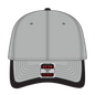 OTTO 147-1071 6 Panel Low Profile Baseball Cap - Gry/Blk - Gry/Blk / 6 1/2’’ - 7 5/8’’