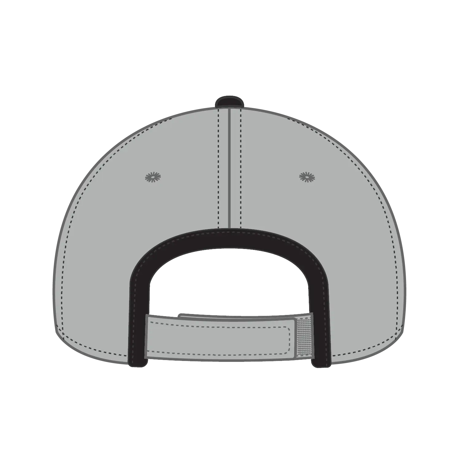 OTTO 147-1071 6 Panel Low Profile Baseball Cap - Gry/Blk - Gry/Blk / 6 1/2’’ - 7 5/8’’