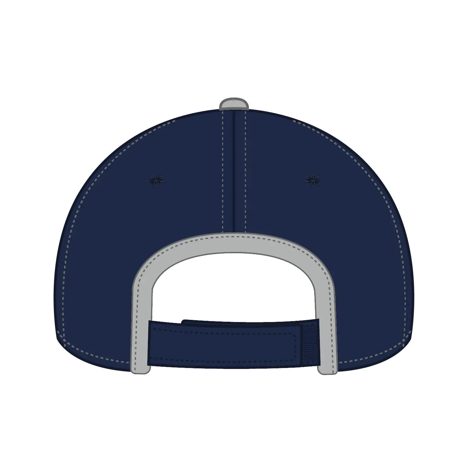 OTTO 147-1071 6 Panel Low Profile Baseball Cap - Nvy/Gry - Nvy/Gry / 6 1/2’’ - 7 5/8’’