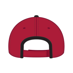 OTTO 147-1071 6 Panel Low Profile Baseball Cap - Red/Blk - Red/Blk / 6 1/2’’ - 7 5/8’’