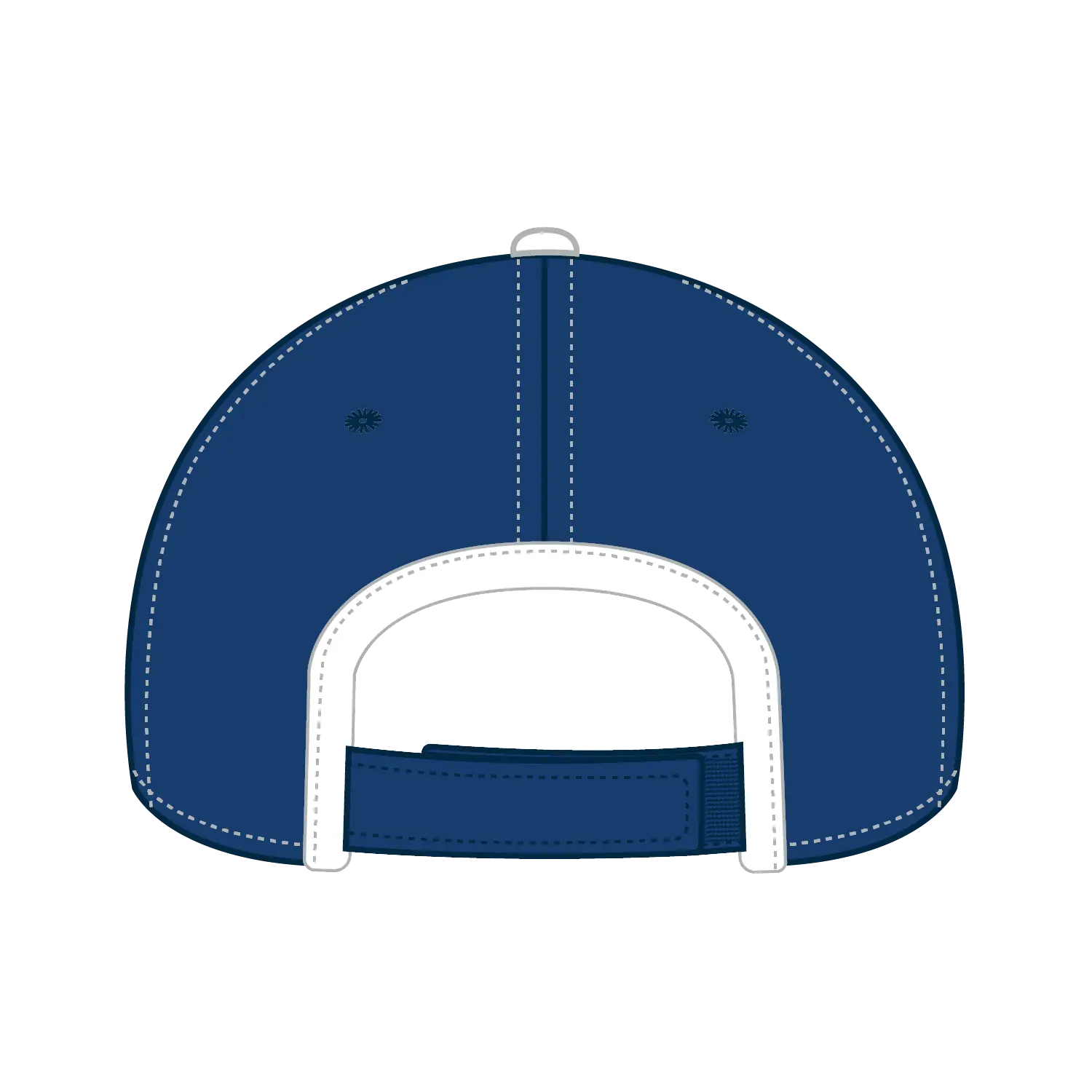 OTTO 147-1071 6 Panel Low Profile Baseball Cap - Ryl/Wht - Ryl/Wht / 6 1/2’’ - 7 5/8’’