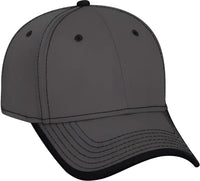 OTTO 147-1071 Superior Cotton Twill w/ Contrast Stitching Binding Trim Visor 6 Panel Low Profile Baseball Cap