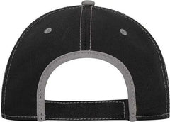 OTTO 147-1071 Superior Cotton Twill w/ Contrast Stitching Binding Trim Visor 6 Panel Low Profile Baseball Cap - Black