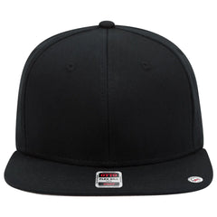 OTTO 148-1197 ’OTTO Snap’ 6 Panel Pro Style Snapback Cap - Black - Black / 6 1/2’’ - 7 5/8’’