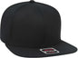 OTTO 148 1197 Snap 6 Panel Mid Profile Snapback Hat Black Black / One Size Fits Most