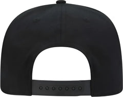 OTTO 148 1197 Snap 6 Panel Mid Profile Snapback Hat Black Black / One Size Fits Most