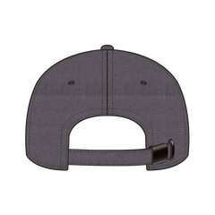 OTTO 148-1200 6 Panel Mid Profile Flat Visor Strapback Cap - Heath. Black - Heath. Black / 6 1/2’’ - 7 5/8’’