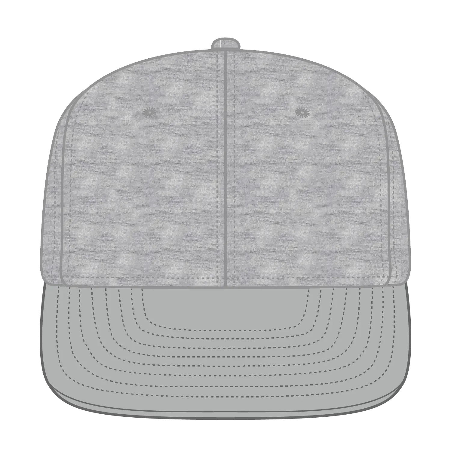 OTTO 148-1218 ’OTTO Snap’ 6 Panel Mid Profile Snapback Cap - Gry/H. Gry - Gry/H. Gry / 6 1/2’’ - 7 5/8’’