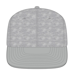 OTTO 148-1218 ’OTTO Snap’ 6 Panel Mid Profile Snapback Cap - Gry/H. Gry - Gry/H. Gry / 6 1/2’’ - 7 5/8’’