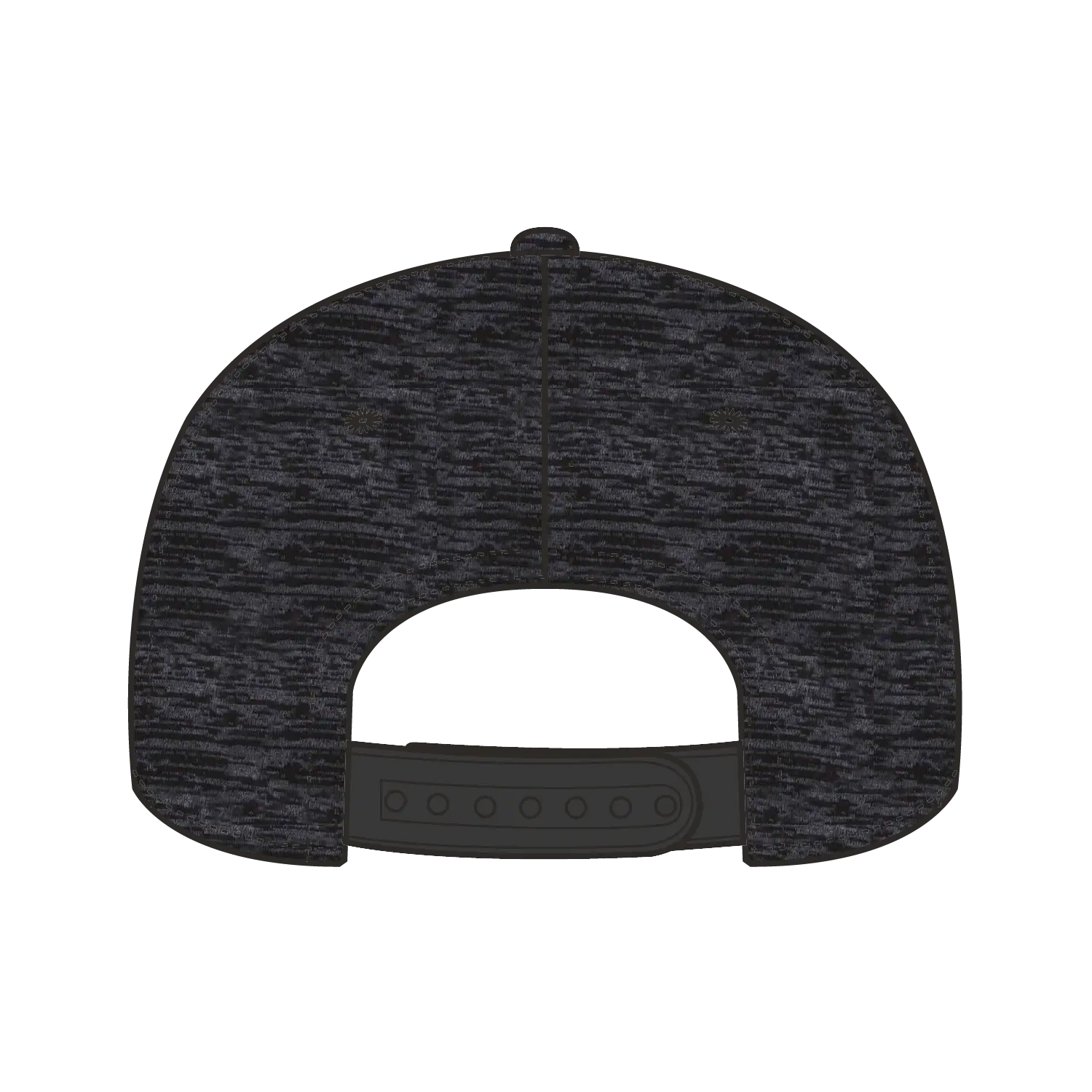 OTTO 148-1218 ’OTTO Snap’ 6 Panel Mid Profile Snapback Cap - Heath. Black - Heath. Black / 6 1/2’’ - 7 5/8’’