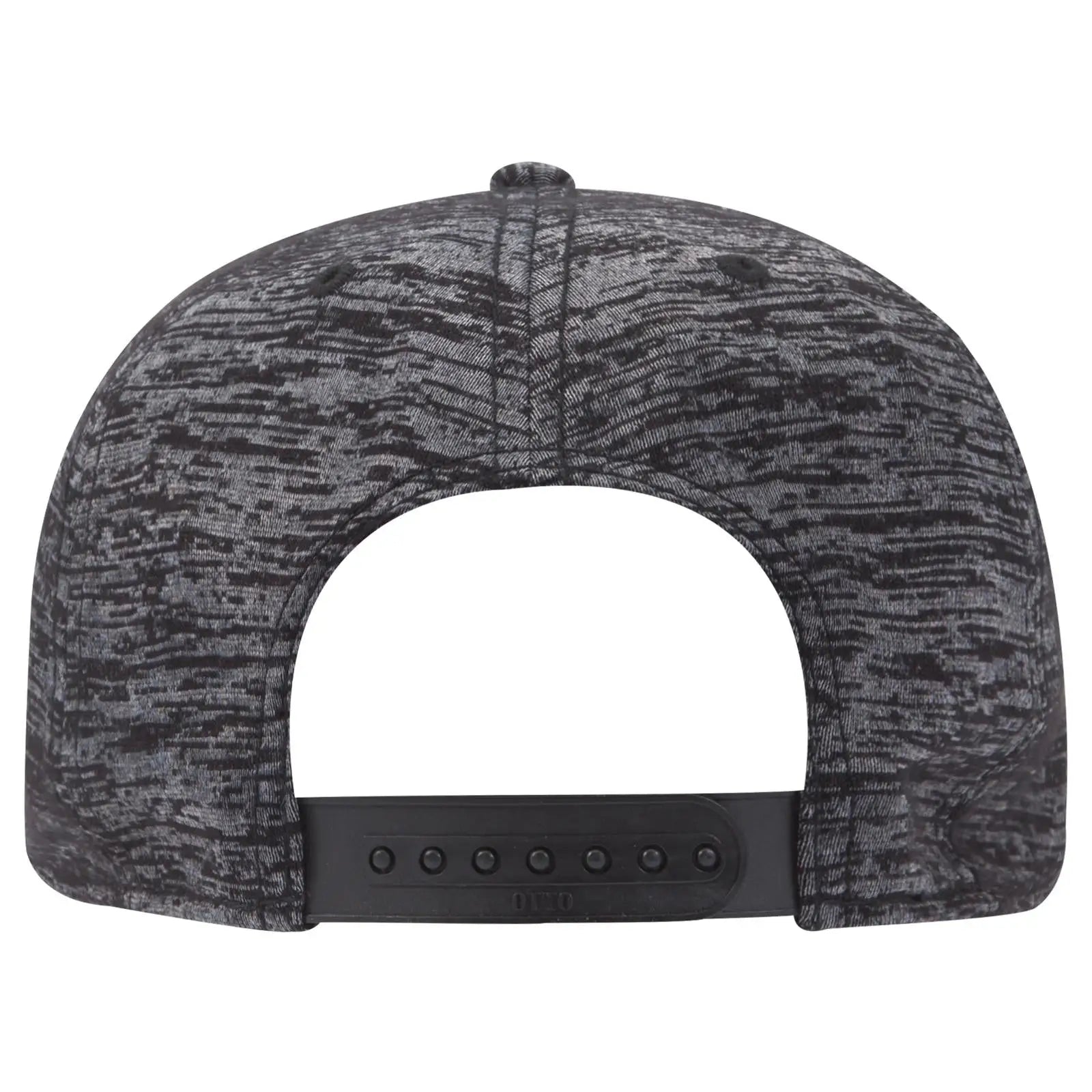 OTTO 148-1218 ’OTTO Snap’ 6 Panel Mid Profile Snapback Cap - Heath. Black - Heath. Black / 6 1/2’’ - 7 5/8’’