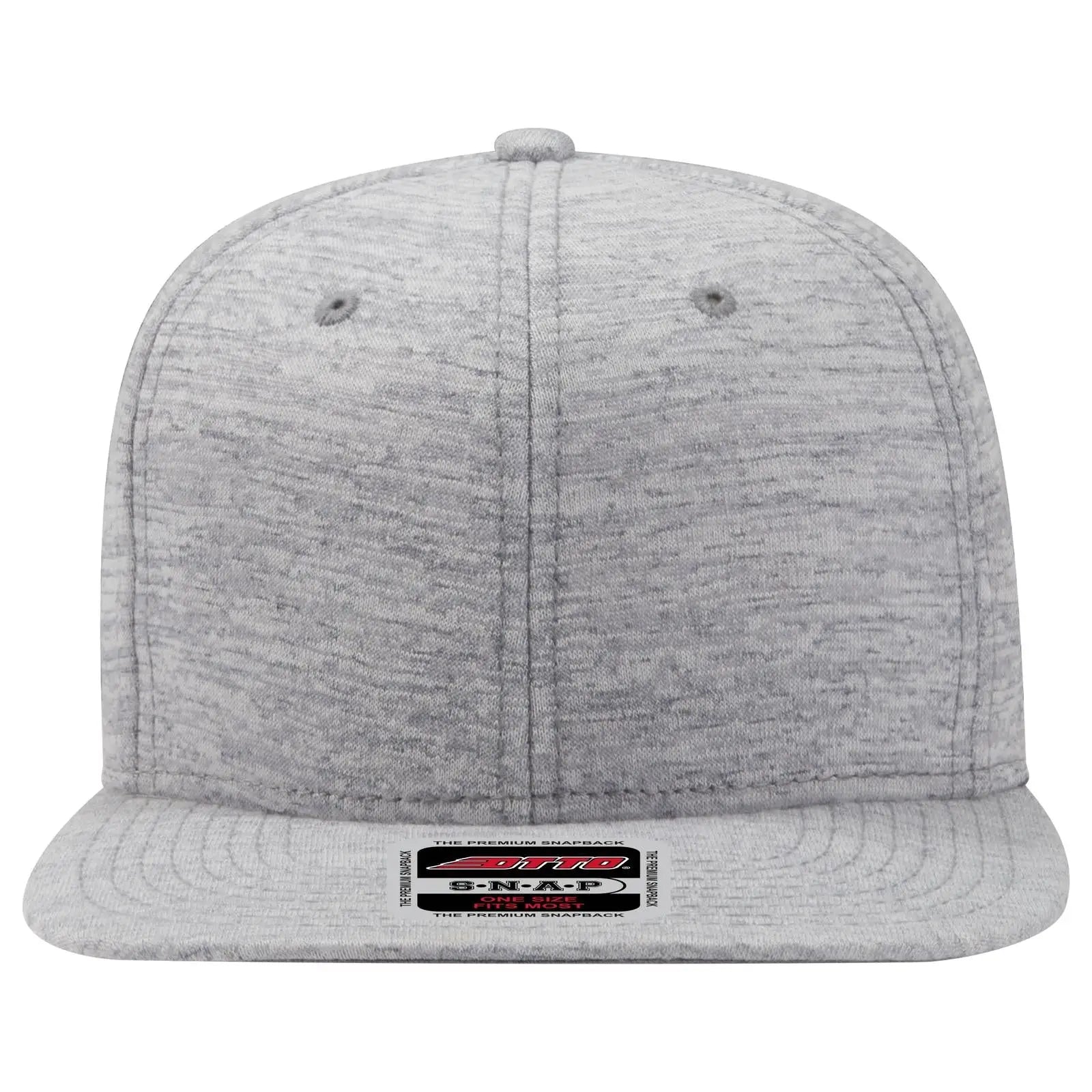 OTTO 148-1218 ’OTTO Snap’ 6 Panel Mid Profile Snapback Cap - Heath. Gray - Heath. Gray / 6 1/2’’ - 7 5/8’’