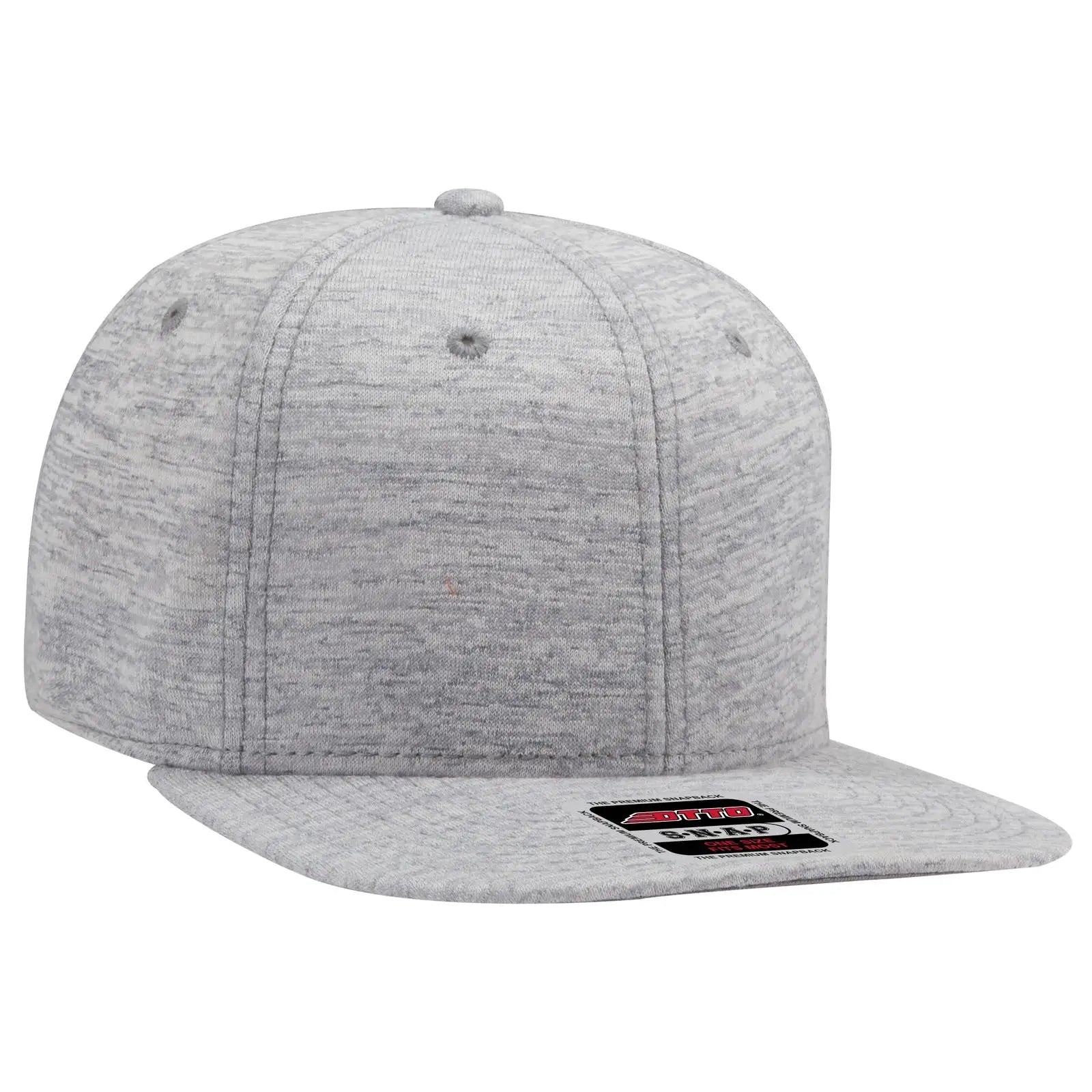 OTTO 148-1218 ’OTTO Snap’ 6 Panel Mid Profile Snapback Cap - Heath. Gray - Heath. Gray / 6 1/2’’ - 7 5/8’’