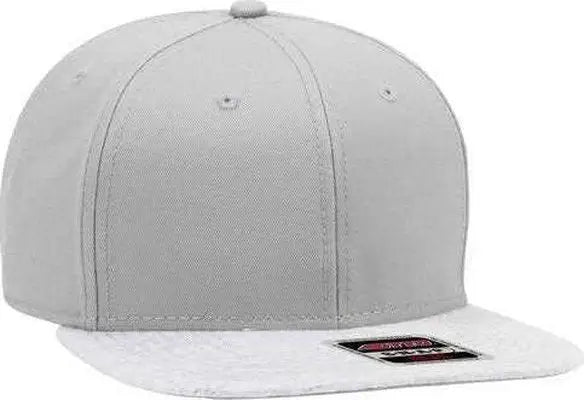 OTTO 148 1218 OTTO Snap 6 Panel Mid Profile Snapback Cap Heather Gray Gray Gray / One Size Fits Most