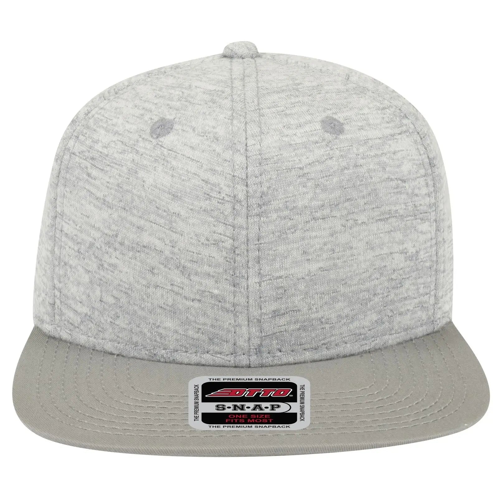 OTTO 148-1218A ’OTTO Snap’ 6 Panel Mid Profile Snapback Cap - Gry/H. Gry - Gry/H. Gry / 6 1/2’’ - 7 5/8’’