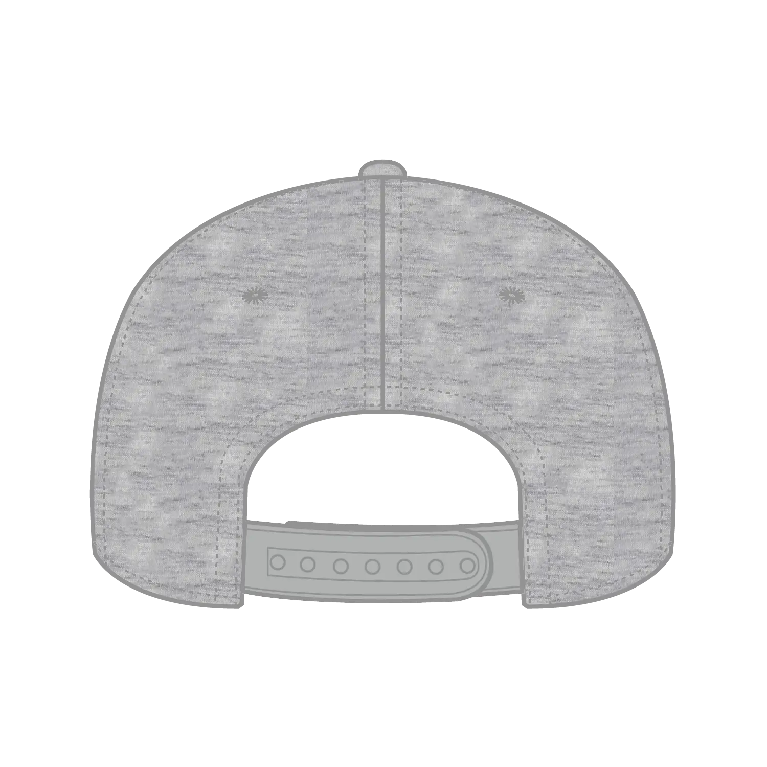 OTTO 148-1218A ’OTTO Snap’ 6 Panel Mid Profile Snapback Cap - Gry/H. Gry - Gry/H. Gry / 6 1/2’’ - 7 5/8’’