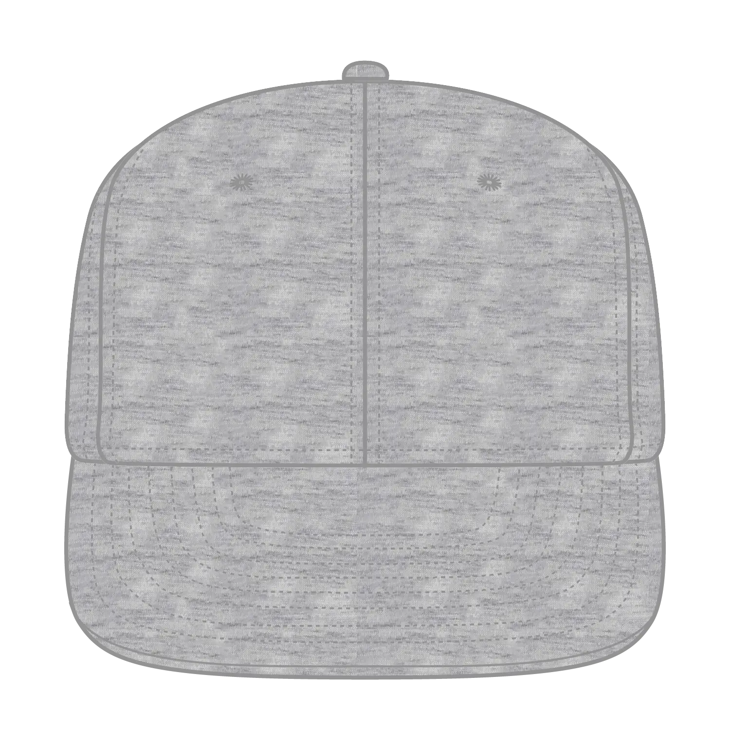 OTTO 148-1218A ’OTTO Snap’ 6 Panel Mid Profile Snapback Cap - Heath. Gray - Heath. Gray / 6 1/2’’ - 7 5/8’’