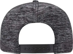 OTTO 148-1218A OTTO Snap 6 Panel Mid Profile Snapback Cap - Heather Black - Black / One Size Fits Most