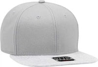 OTTO 148-1218A OTTO Snap 6 Panel Mid Profile Snapback Cap - Heather Gray Gray - Gray / One Size Fits Most