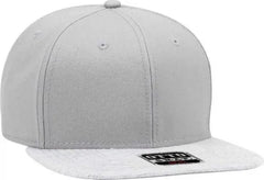 OTTO 148-1218A OTTO Snap 6 Panel Mid Profile Snapback Cap - Heather Gray Gray - Gray / One Size Fits Most