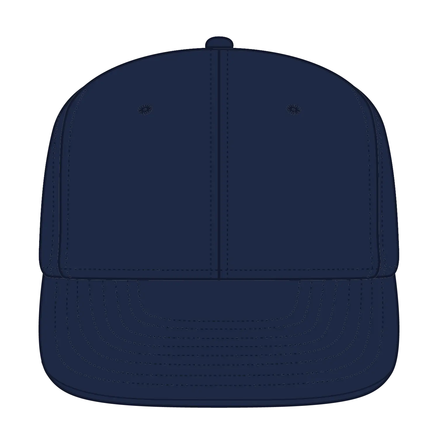 OTTO 148-1224 ’OTTO Snap’ 6 Panel Mid Profile Snapback Cap - Navy - Navy / 6 1/2’’ - 7 5/8’’