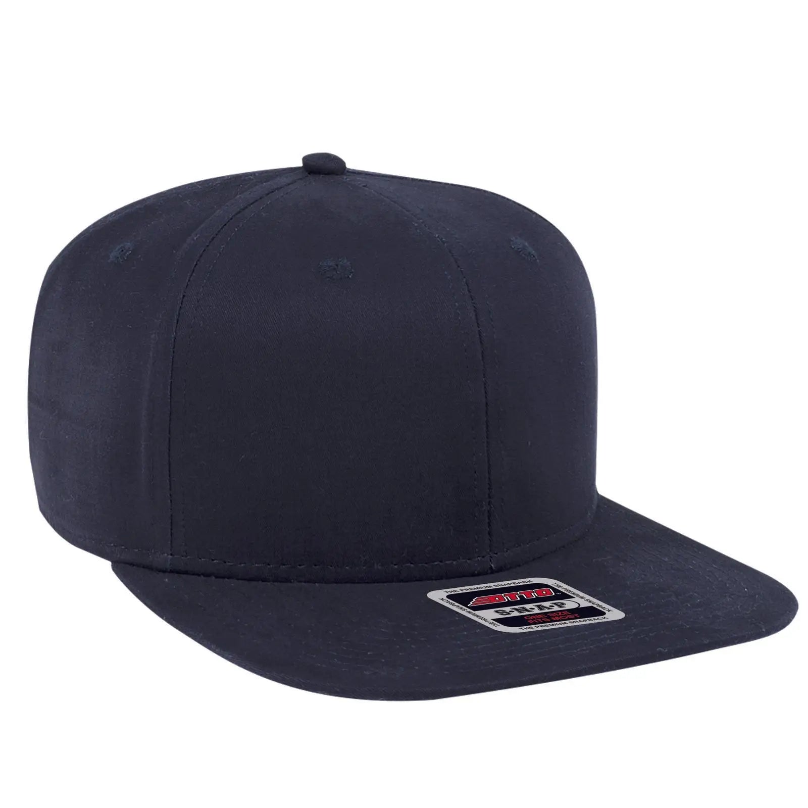 OTTO 148-1224 ’OTTO Snap’ 6 Panel Mid Profile Snapback Cap - Navy - Navy / 6 1/2’’ - 7 5/8’’