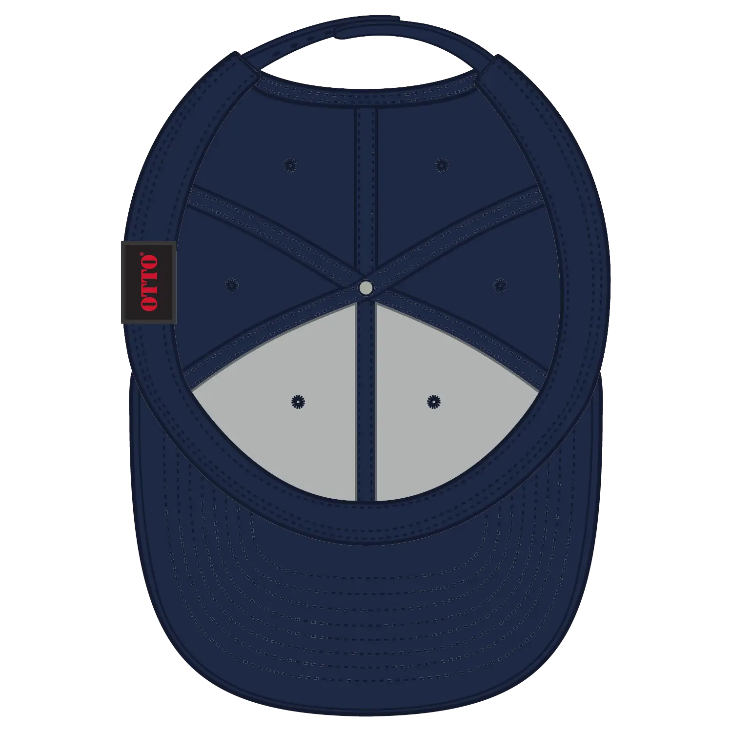 OTTO 148-1224 ’OTTO Snap’ 6 Panel Mid Profile Snapback Cap - Navy - Navy / 6 1/2’’ - 7 5/8’’