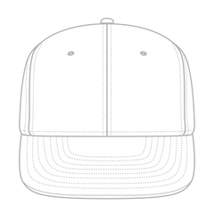 OTTO 148-1224 ’OTTO Snap’ 6 Panel Mid Profile Snapback Cap - White - White / 6 1/2’’ - 7 5/8’’