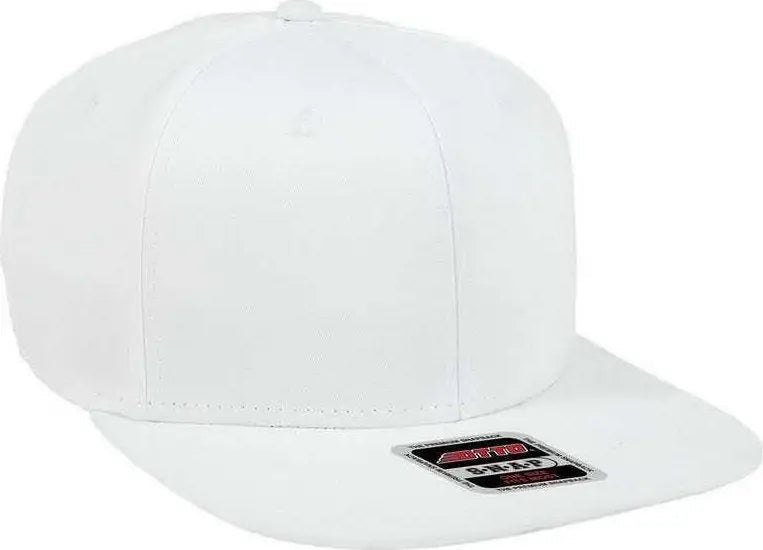 OTTO 148 1224 Snap 6 Panel Mid Profile Snapback Hat White White / One Size Fits Most
