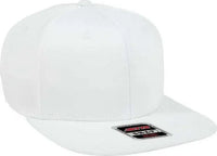 OTTO 148 1224 Snap 6 Panel Mid Profile Snapback Hat White White / One Size Fits Most