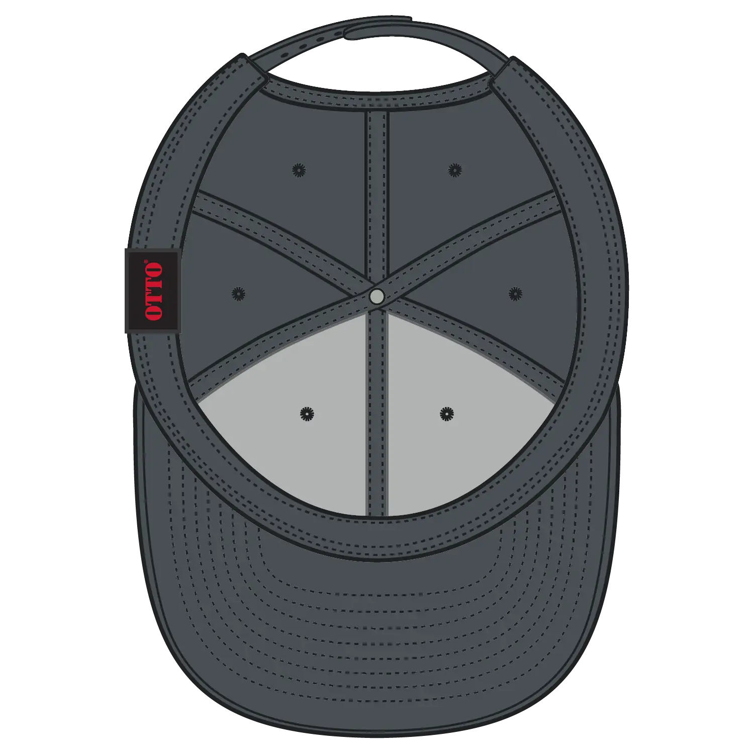 OTTO 148-1228 ’OTTO Comfy Fit’ 6 Panel Pro Style Snapback Cap - Char. Gray - Char. Gray / 6 1/2’’ - 7 5/8’’