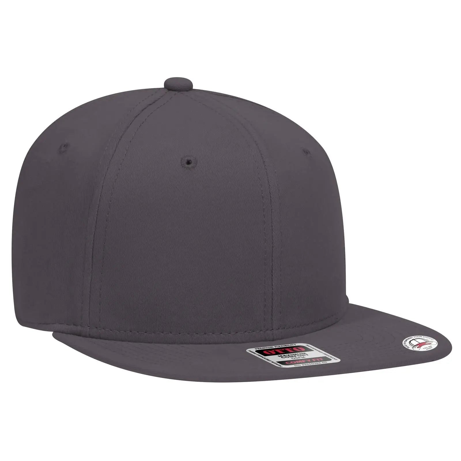OTTO 148-1228 ’OTTO Comfy Fit’ 6 Panel Pro Style Snapback Cap - Char. Gray - Char. Gray / 6 1/2’’ - 7 5/8’’