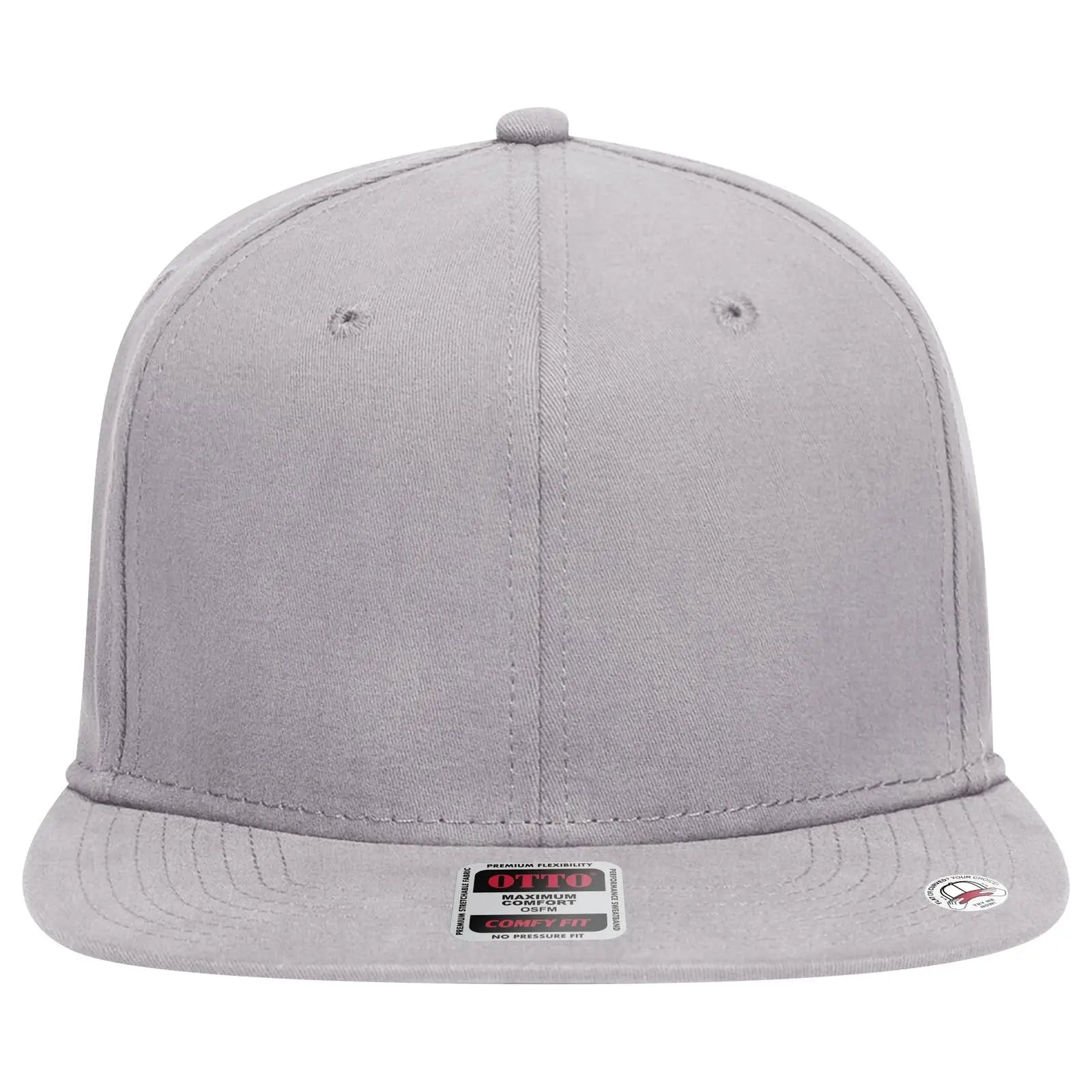 OTTO 148-1228 ’OTTO Comfy Fit’ 6 Panel Pro Style Snapback Cap - Gray - Gray / 6 1/2’’ - 7 5/8’’