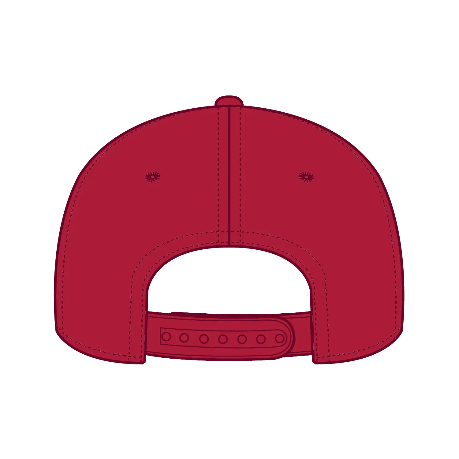 OTTO 148-1228 ’OTTO Comfy Fit’ 6 Panel Pro Style Snapback Cap - Red - Red / 6 1/2’’ - 7 5/8’’