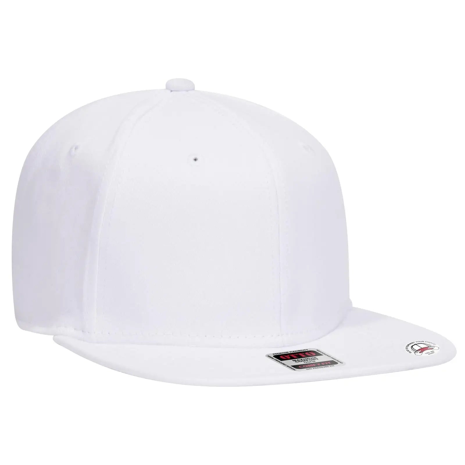 OTTO 148-1228 ’OTTO Comfy Fit’ 6 Panel Pro Style Snapback Cap - White - White / 6 1/2’’ - 7 5/8’’