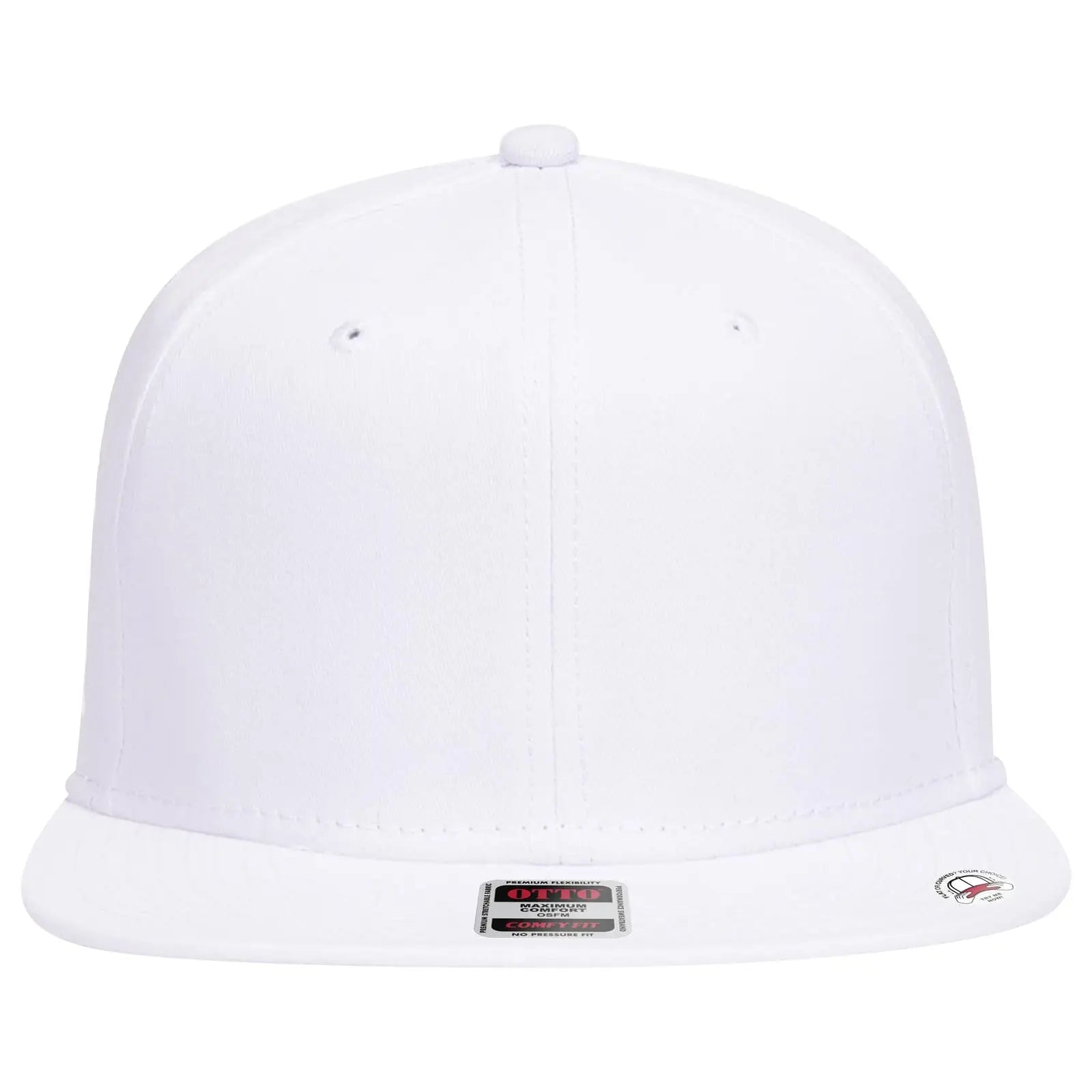 OTTO 148-1228 ’OTTO Comfy Fit’ 6 Panel Pro Style Snapback Cap - White - White / 6 1/2’’ - 7 5/8’’