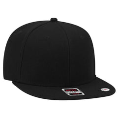 OTTO 148-1267 ’OTTO Snap’ 6 Panel Pro Style Snapback Cap - Black - Black / 6 1/2’’ - 7 5/8’’