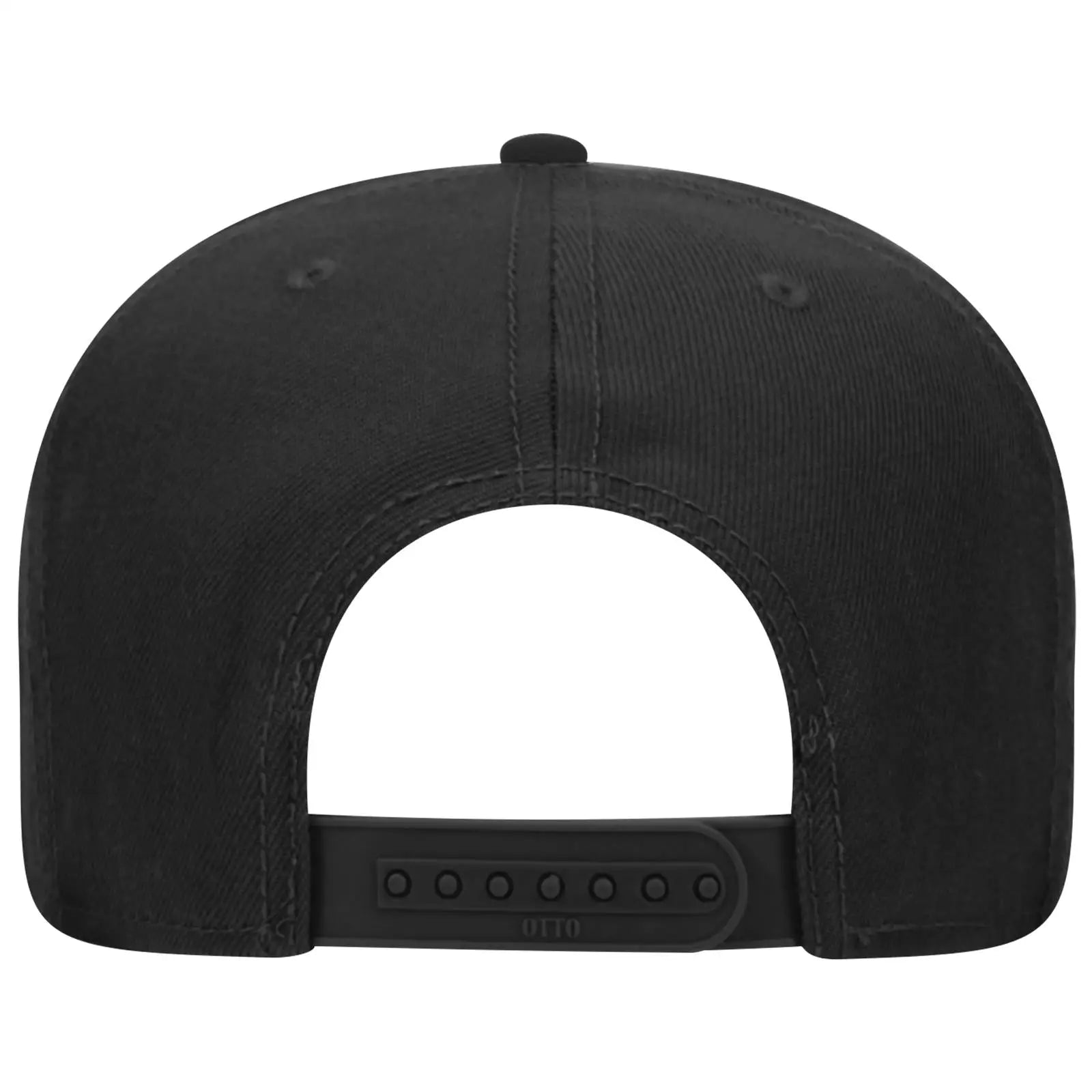 OTTO 148-1267 ’OTTO Snap’ 6 Panel Pro Style Snapback Cap - Black - Black / 6 1/2’’ - 7 5/8’’