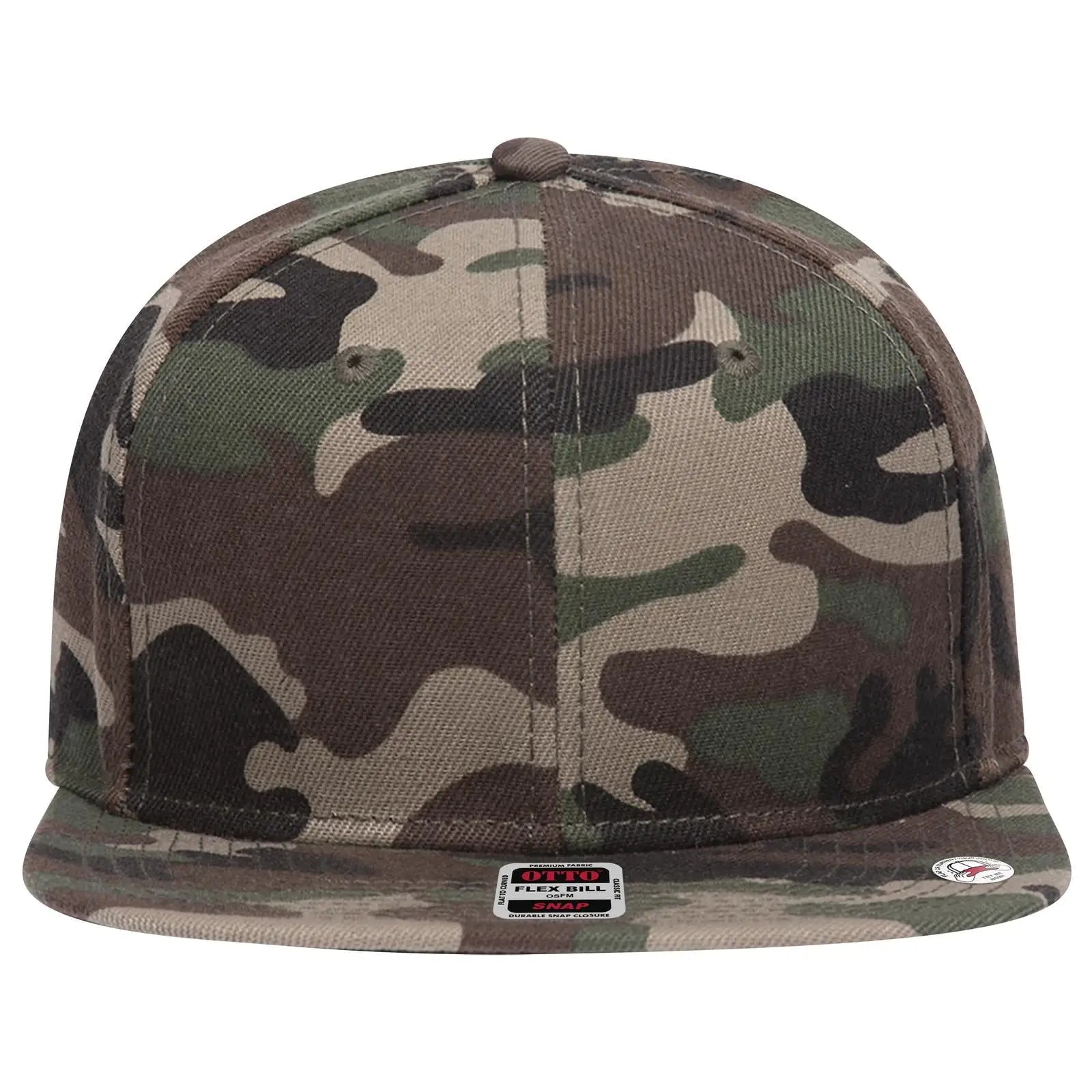 OTTO 148-1267 ’OTTO Snap’ 6 Panel Pro Style Snapback Cap - Camo 008 - Camo 008 / 6 1/2’’ - 7 5/8’’