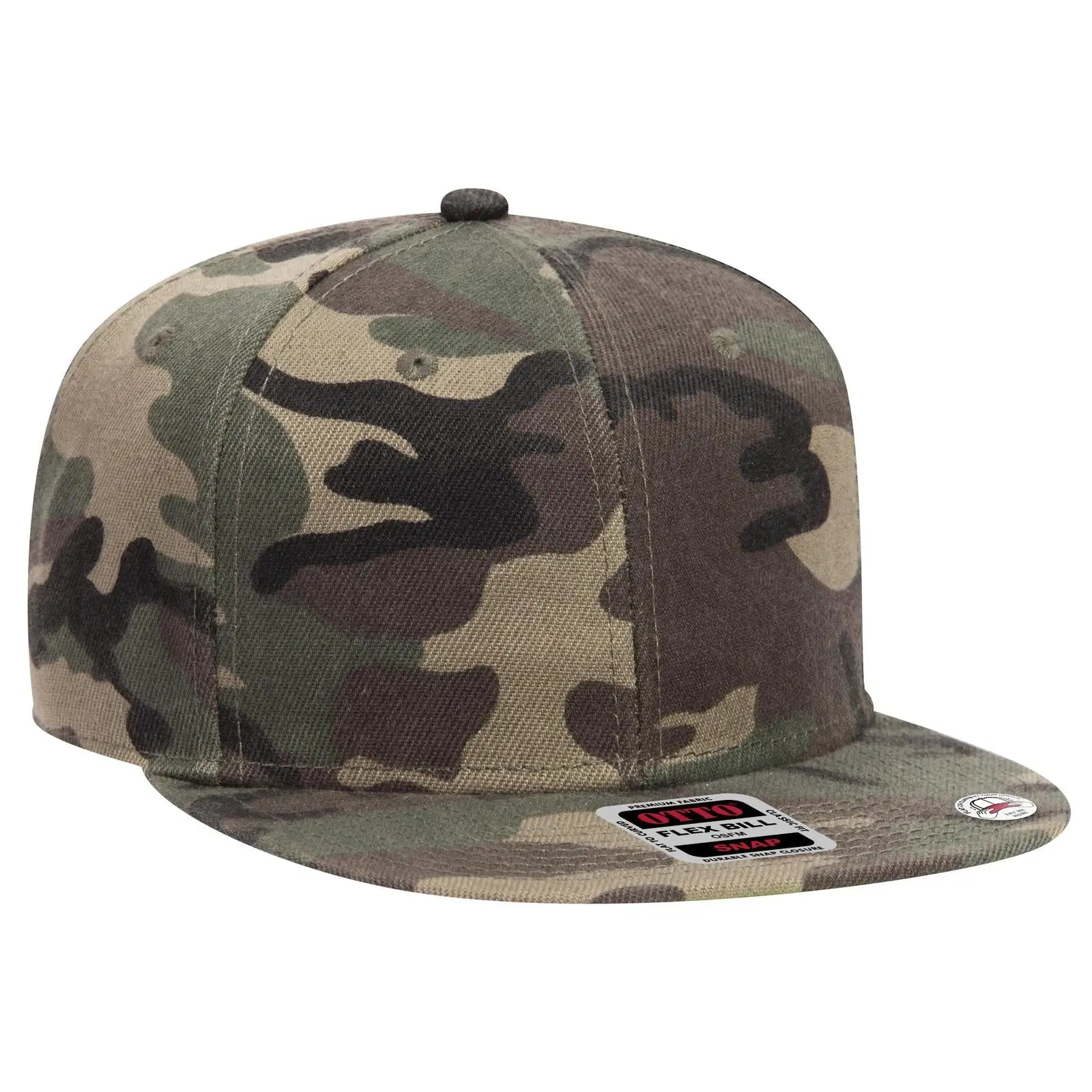 OTTO 148-1267 ’OTTO Snap’ 6 Panel Pro Style Snapback Cap - Camo 008 - Camo 008 / 6 1/2’’ - 7 5/8’’